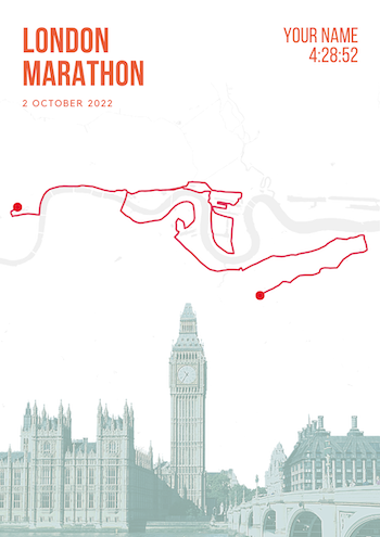 London Marathon Poster
